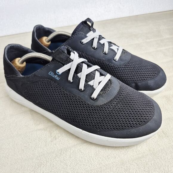 OLUKAI Moku Pae Mens Trench Blue Slip-On Mesh Water Boat Shoe 10472-40QS Size 10 - Picture 1 of 10